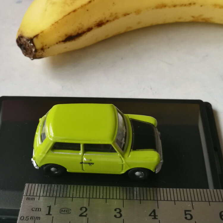 憨豆先生車子模型綠mini cooper迷你奧斯汀4cm超小合金比例76牛津