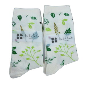 【garapago socks】日本設計台灣製長襪-藥草圖案 - 襪子 長襪 中筒襪 台灣製襪子 日本設計