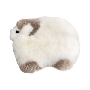 小羊坐墊羊毛抱枕飄窗坐墊可愛沙發裝飾品皮毛一體抱枕網紅靠枕