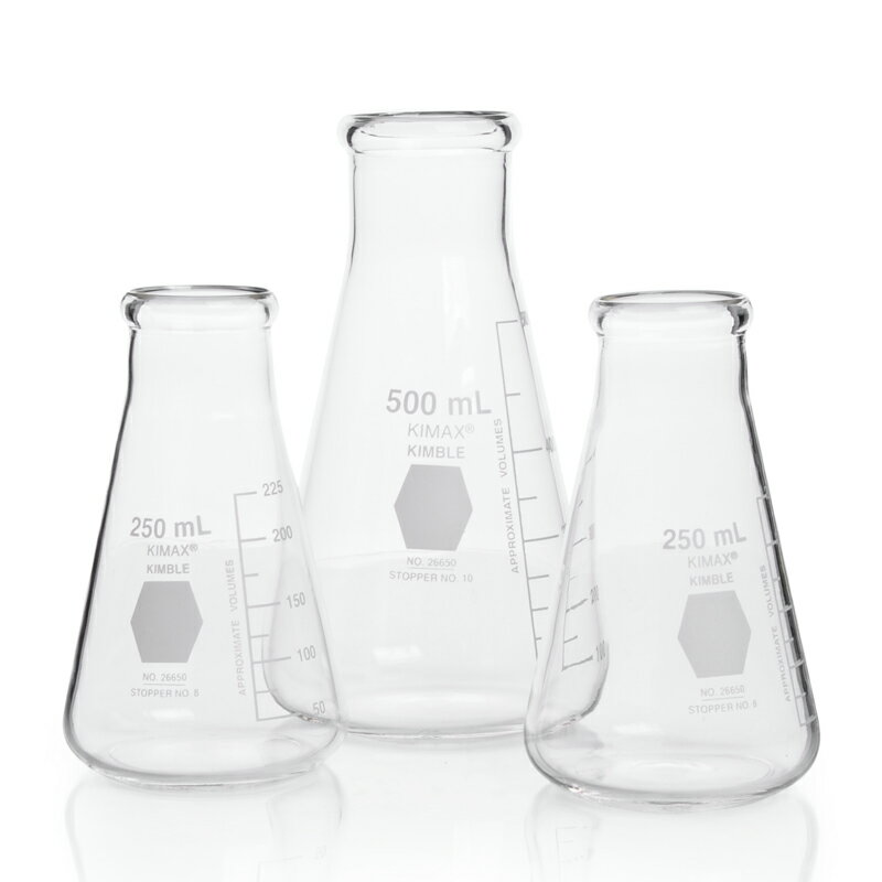 《KIMBLE》廣口厚唇 三角燒瓶 Flask, Erlenmeyer, Wide Mouth