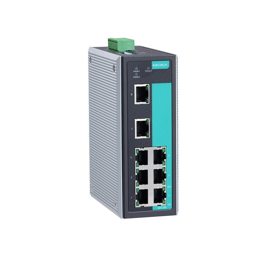 【CUBE卡最高10%回饋】Moxa EDS-308 8 埠非網管型乙太網路交換器