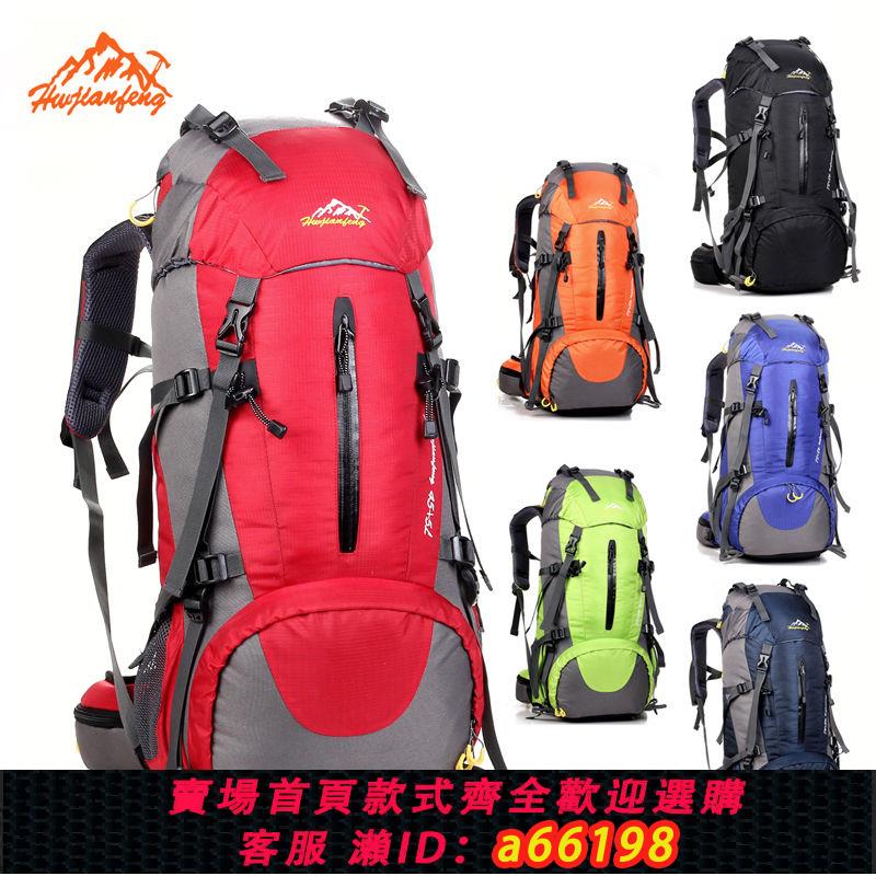 【臺灣公司 可開發票】戶外登山包大容量運動包男多功能旅行揹包旅遊防水女雙肩包45L+5L