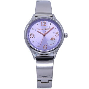 HELLO KITTY 浪漫相會時尚優質俏麗腕錶-紫色-LK705LWVA