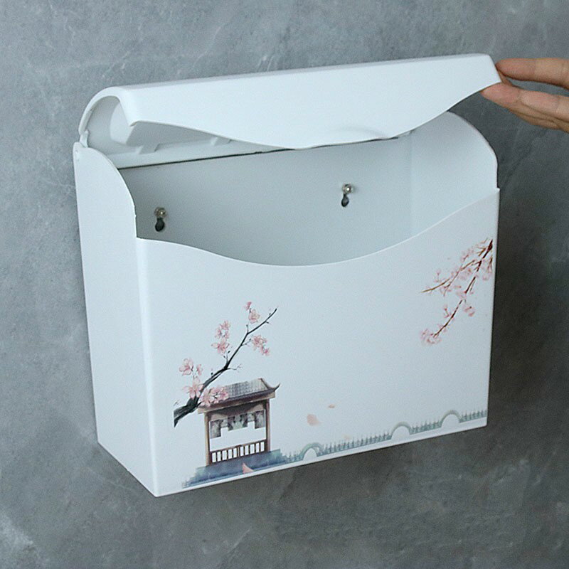 廁所紙巾盒免打孔塑料廁紙盒衛生間平板衛生紙盒浴室草紙盒手紙盒