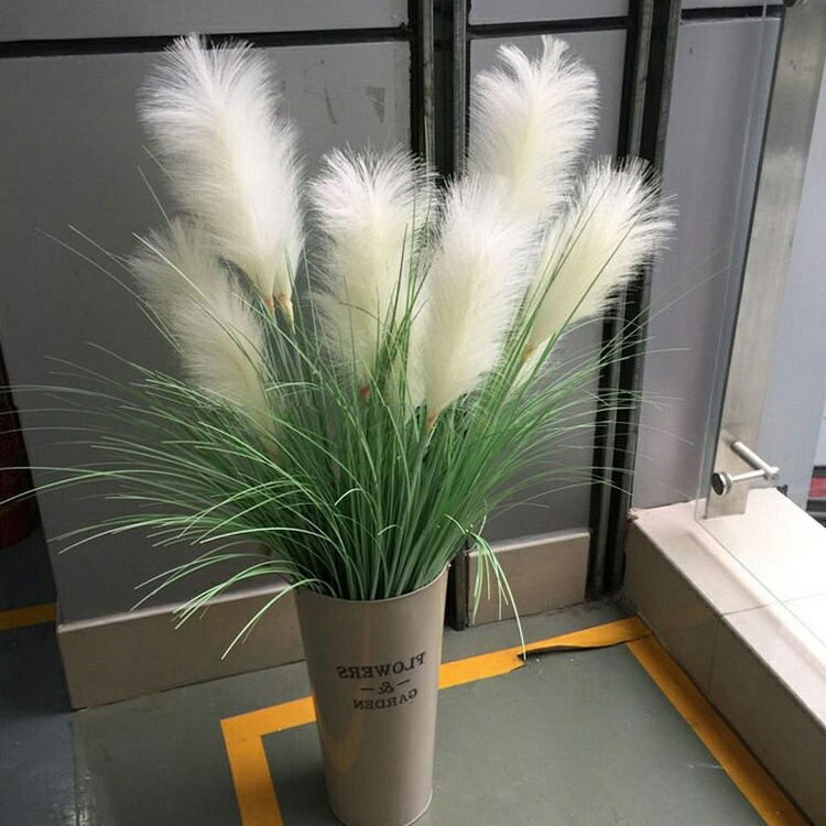 仿真花高檔新款客廳蘆葦草擺設裝飾假花大盆栽花卉高檔狗尾草