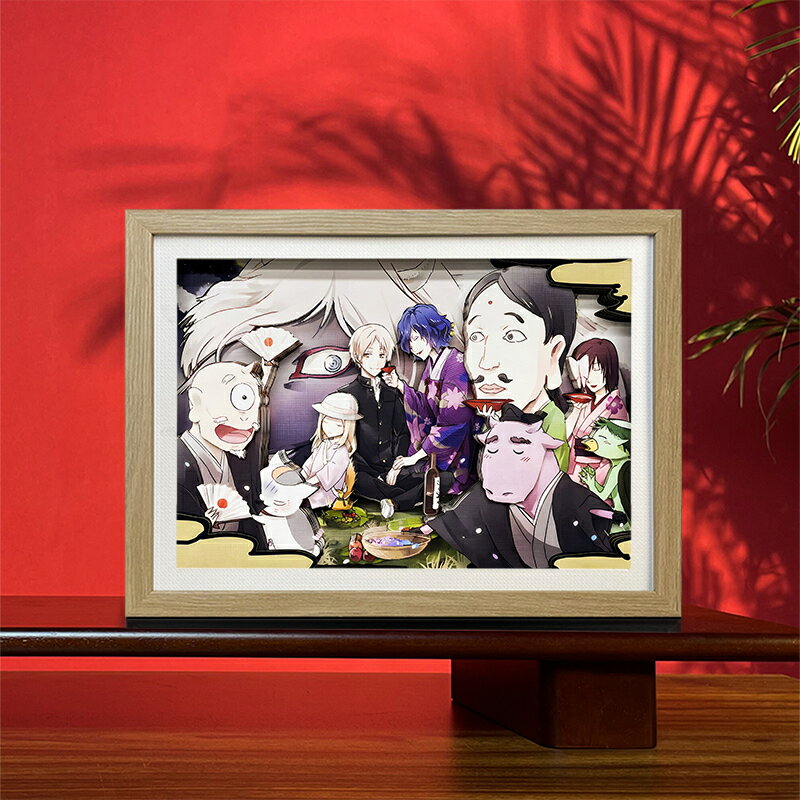 【支援客製】免運 開發票 夏目友人帳周邊手辦全家福3d立體畫盲盒夏目貴志拼圖掛畫生日禮物 動漫掛畫