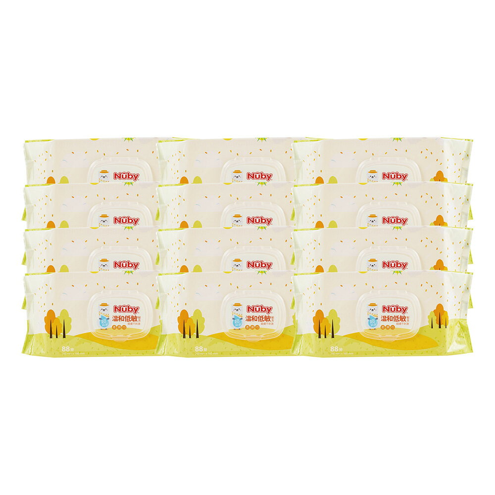 Nuby EDI超純水柔濕巾 附蓋 88抽 12包入 /組