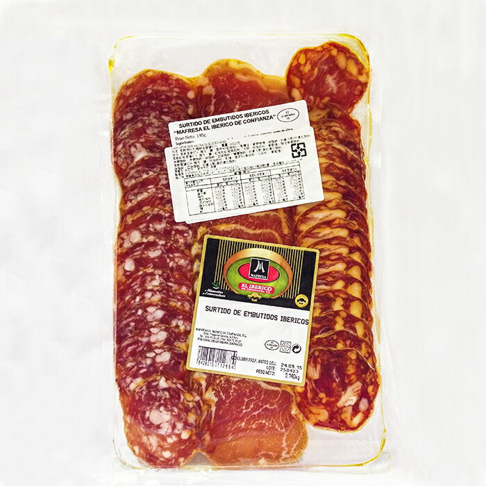 西班牙MAFRESA風乾伊比利豬(CEBO等級)三拼臘腸切片 140g/包