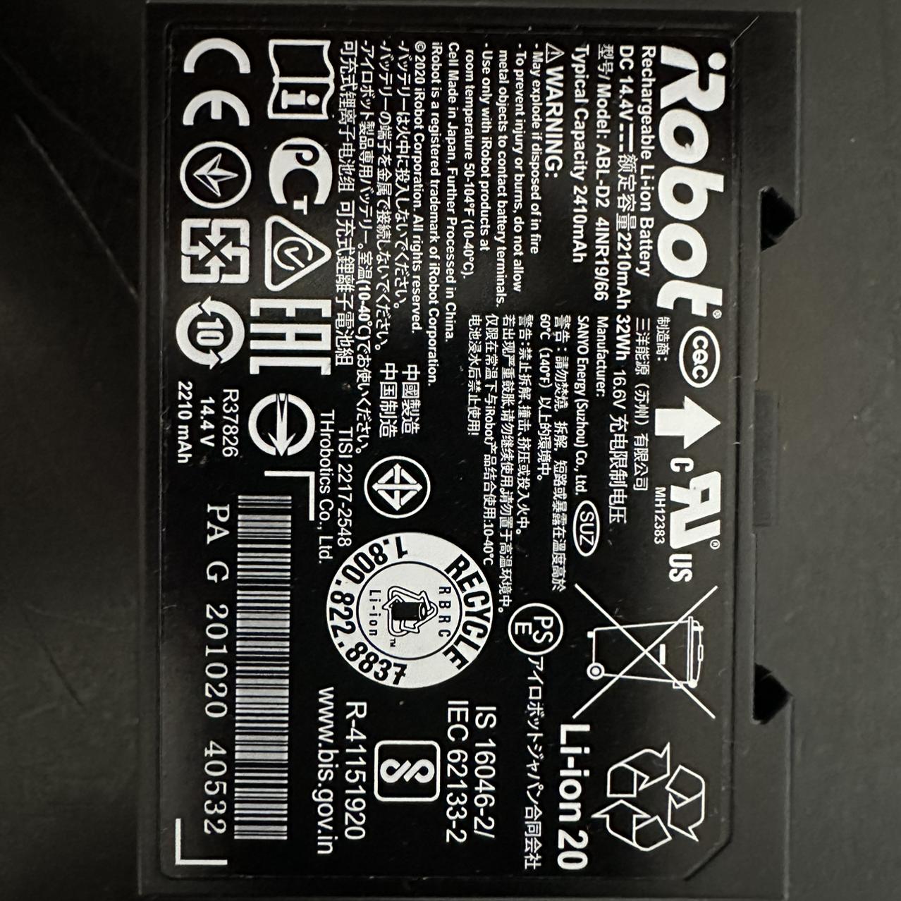 {可打統編 保固一年}iRobot原裝9系8系7系60系m6i3i7s9+J7電池掃拖擦地機電池正品配件 0