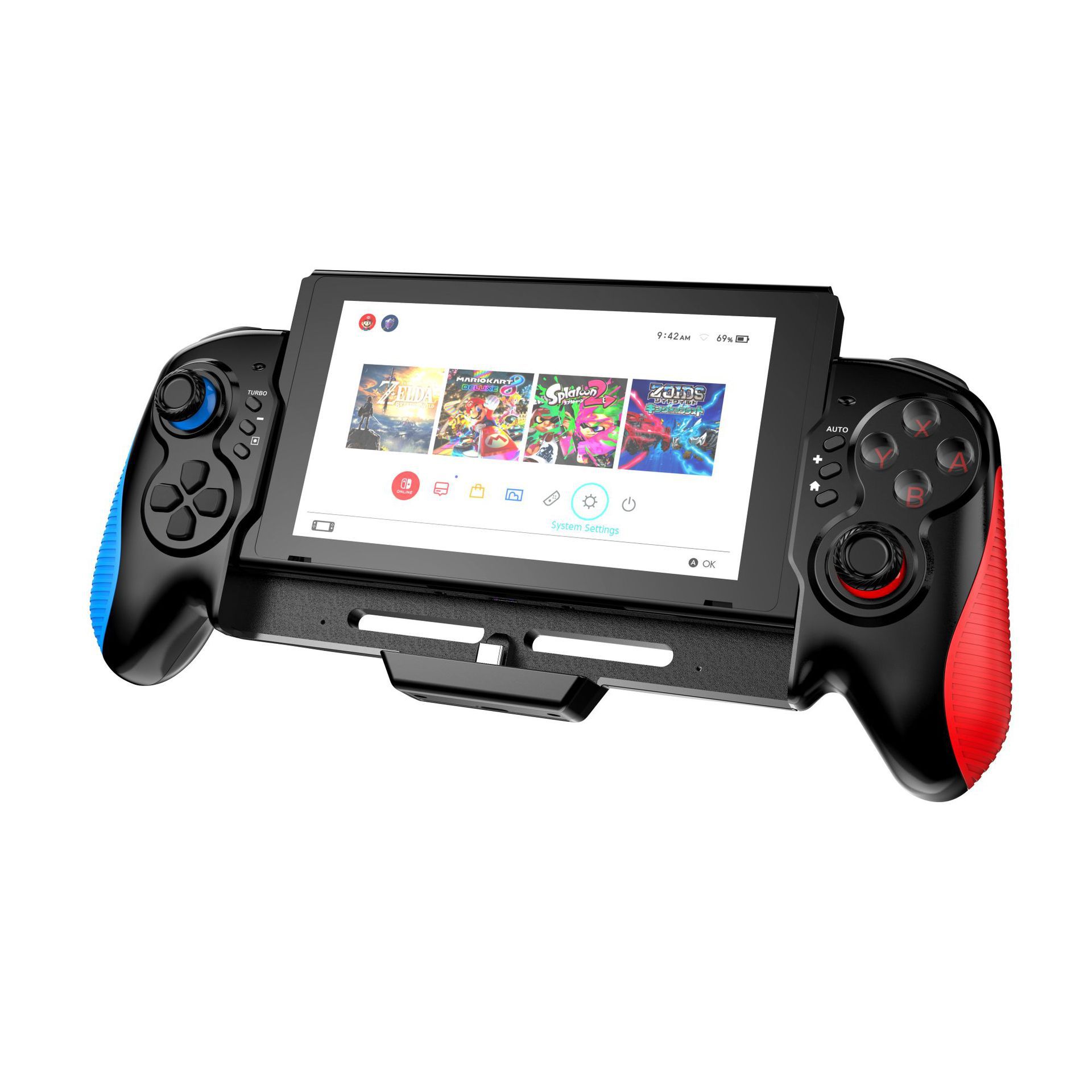適用Switch手柄直插式手柄 帶6軸體感連發功能 switch oled配件