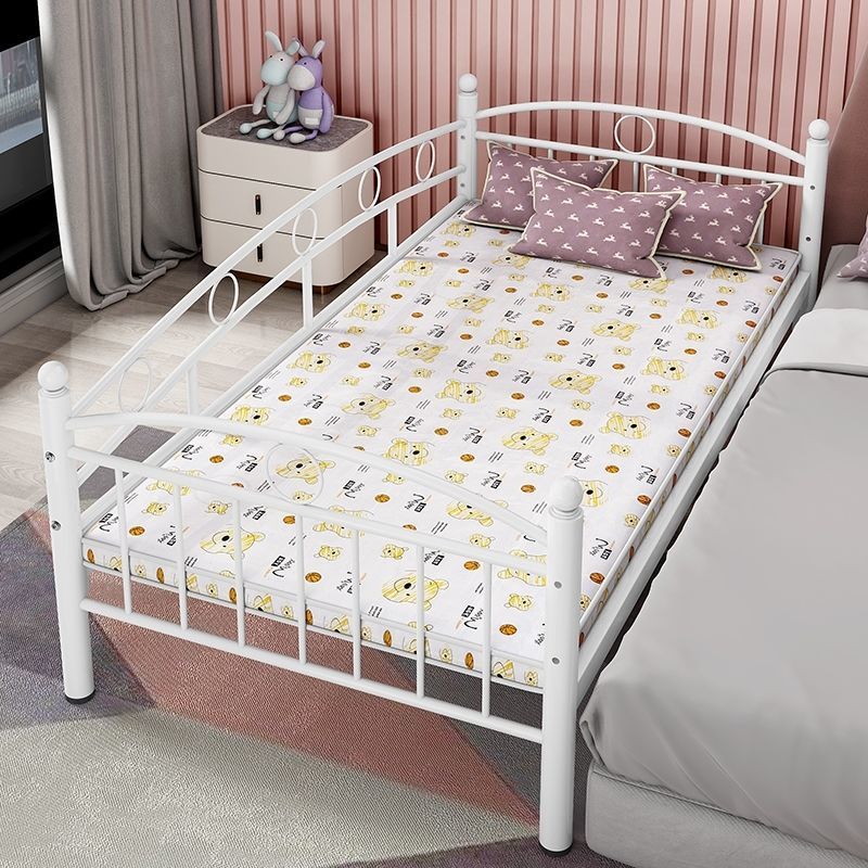開發票 鐵藝兒童床加護欄單人嬰兒小床男孩女孩公主床床邊床加寬拼接大床
