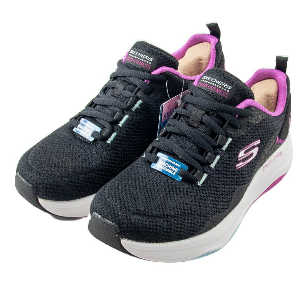 SKECHERS D'LUX FITNESS 黑紫白 女 輕量 運動 跑步 休閒 健走鞋 149835BKMT 現貨