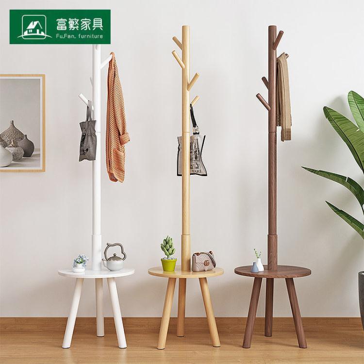 衣帽架 實木衣帽架落地立式掛衣架臥室家用簡易多功能掛衣掛包架置物