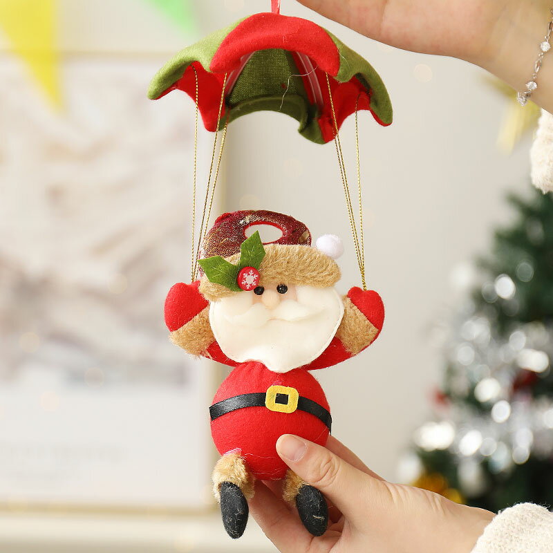 圣誕節裝飾布置掛飾吊飾降落傘掛件場景商場店鋪面幼兒園創意