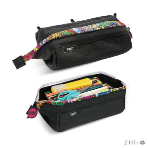 【築實精選】ZIPIT美國進口新款 × Lenny Pencil Case - Black 黑色Lenny收納筆袋