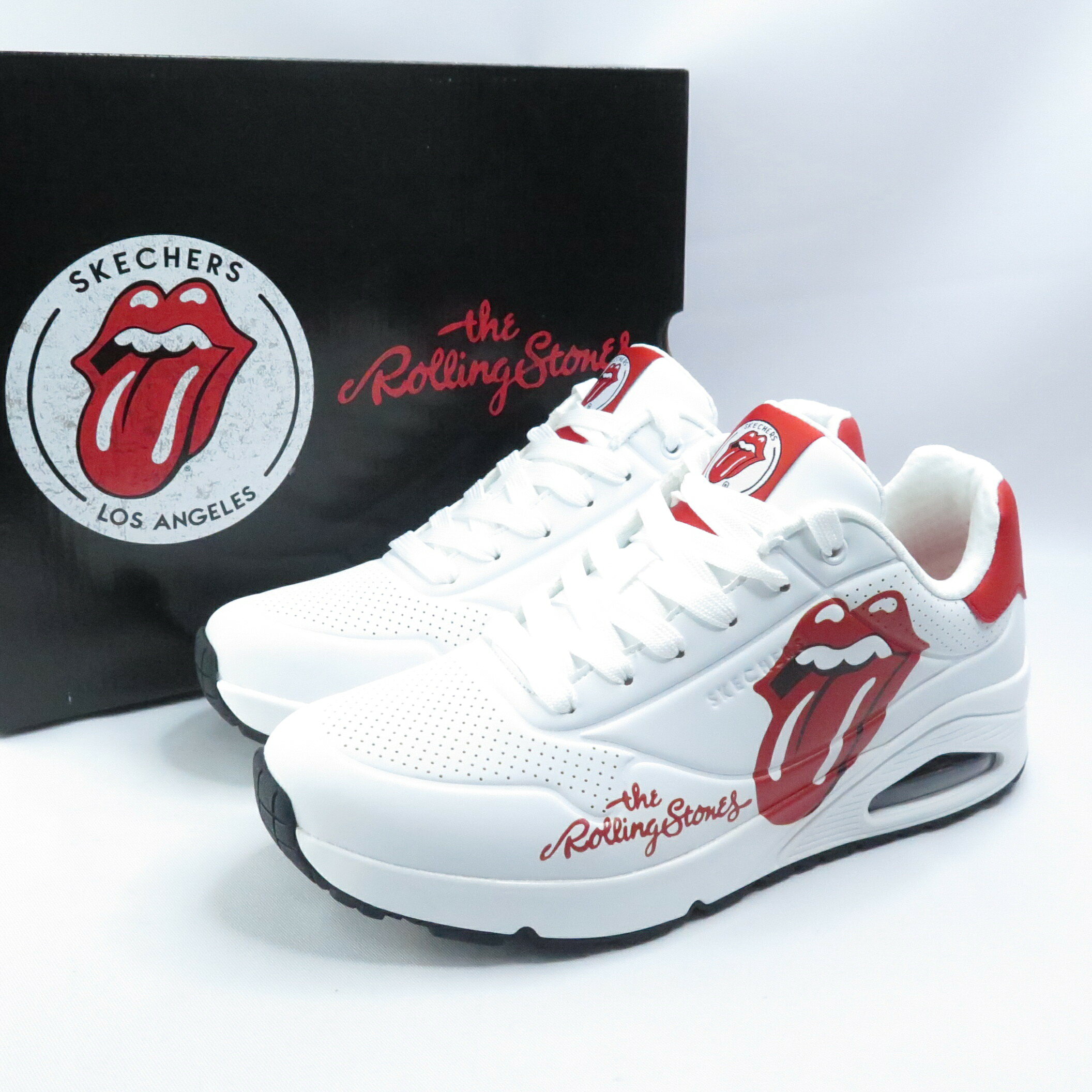 Skechers 183102WRD 男休閒鞋 滾石樂團 Uno-Rolling Stones Single! 白