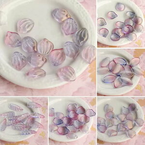 【50個】彩虹金粉琉璃花瓣 diy古風發簪飾品材料配件