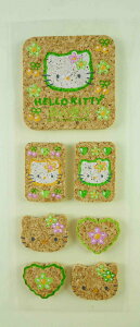 【震撼精品百貨】Hello Kitty 凱蒂貓 KITTY立體貼紙-軟木綠 震撼日式精品百貨