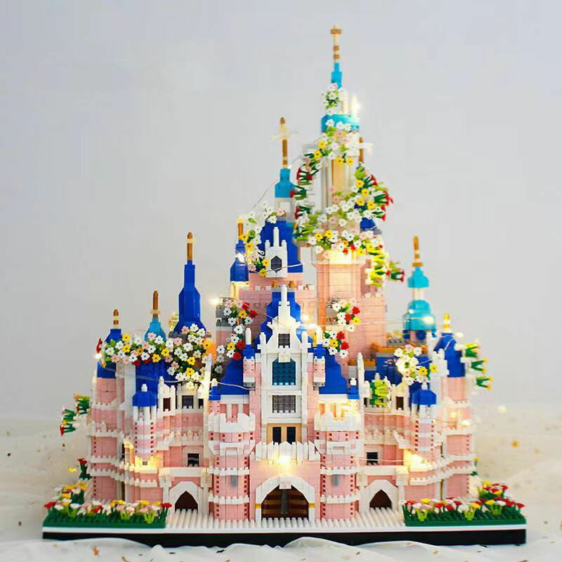 夢幻城堡中國積木女孩子公主高難度兒童益智力拼裝玩具生日禮物4018