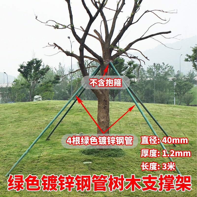 樹木支撐固定器支架防風防倒大樹木棍園林綠化樹木支撐桿固定套杯