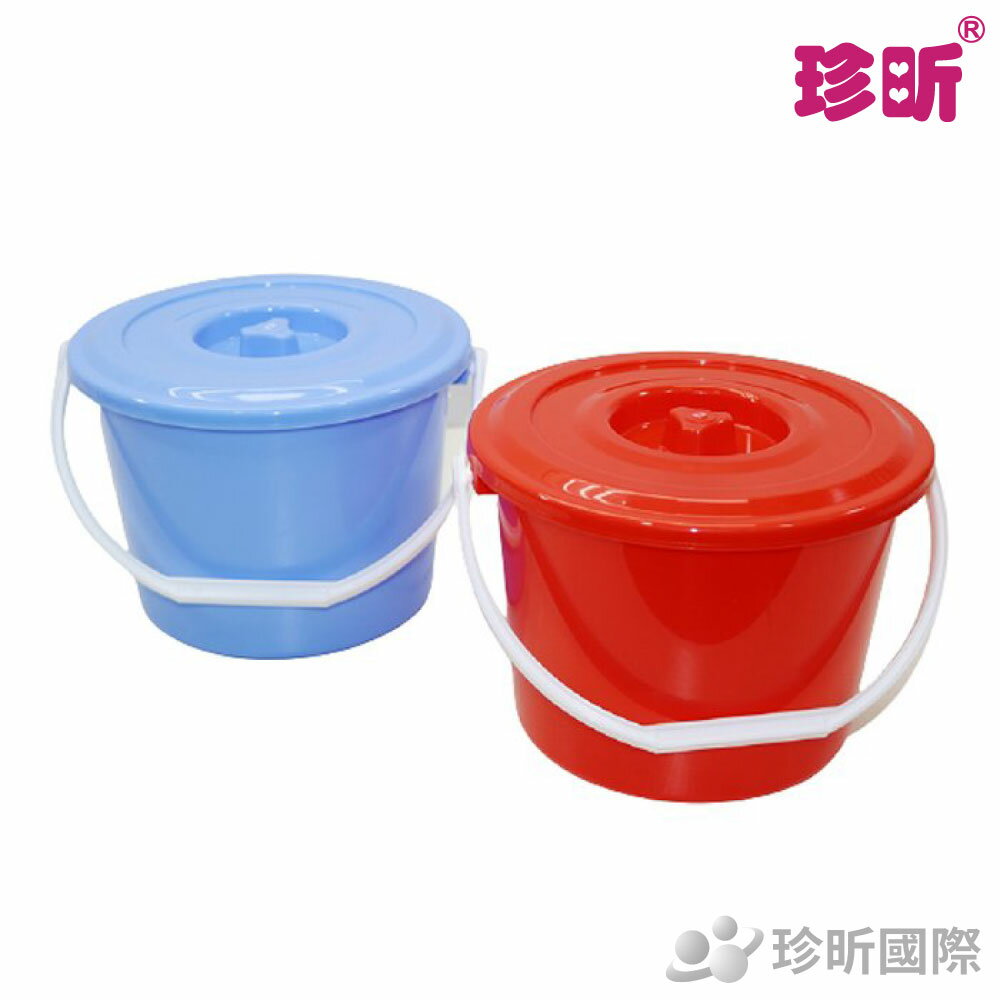 【珍昕】台灣製 豆花桶 顏色隨機(直徑約21.8mx高約16.5cm)/附蓋/水桶/塑膠桶