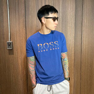 美國百分百【全新真品】BOSS T恤 短袖 圓領 T-shirt 精品 深藍 S號 AI20