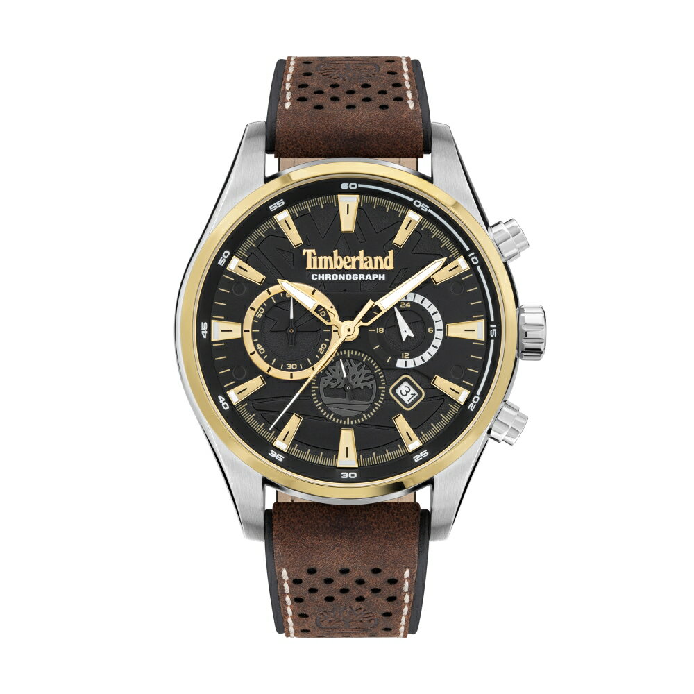 送禮首選★Timberland 美式潮流ALDRIDGE系列三眼皮帶腕錶46mm(TDWGC2102402) 附提袋【全館滿額折價★APP下單點數4倍送】線上購買享_實體門市同步服務