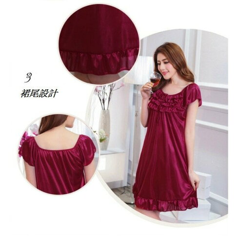 冰絲睡衣 休閒睡衣 連身睡衣 居家睡衣 性感睡衣 情趣睡衣 二色 133 加大尺碼 櫻桃嚴選 3