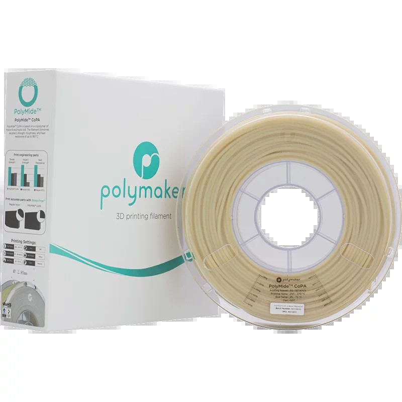 Polymaker PolyMide CoPA 3D列印耗材耐高溫高韌性防翹曲尼龍Nylon 1.75mm和2.85mm 750g 3D列印耗材