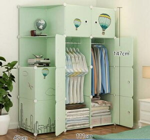 衣櫃 簡易衣柜組裝布藝現代簡約柜子家用出租房收納仿實木掛塑料布衣櫥TW
