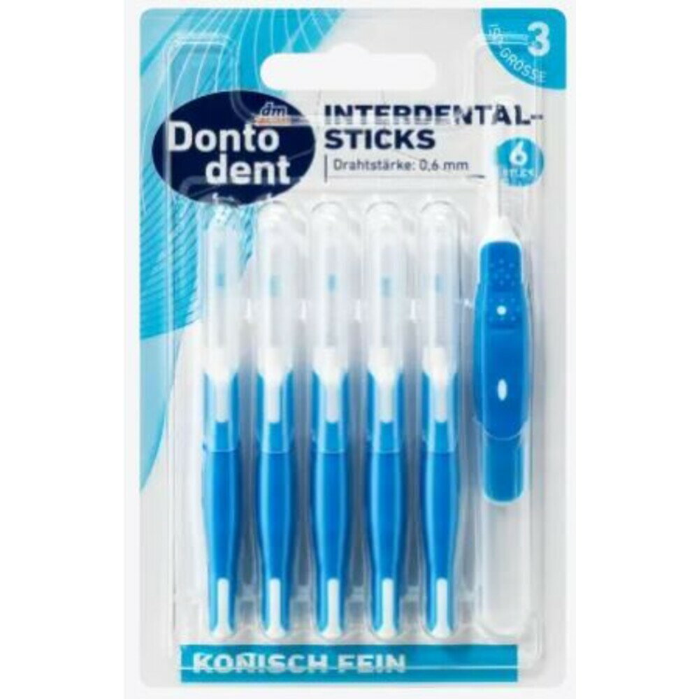 【牙齒寶寶】德國 DM Dontodent 直式牙間刷6入 0.6mm