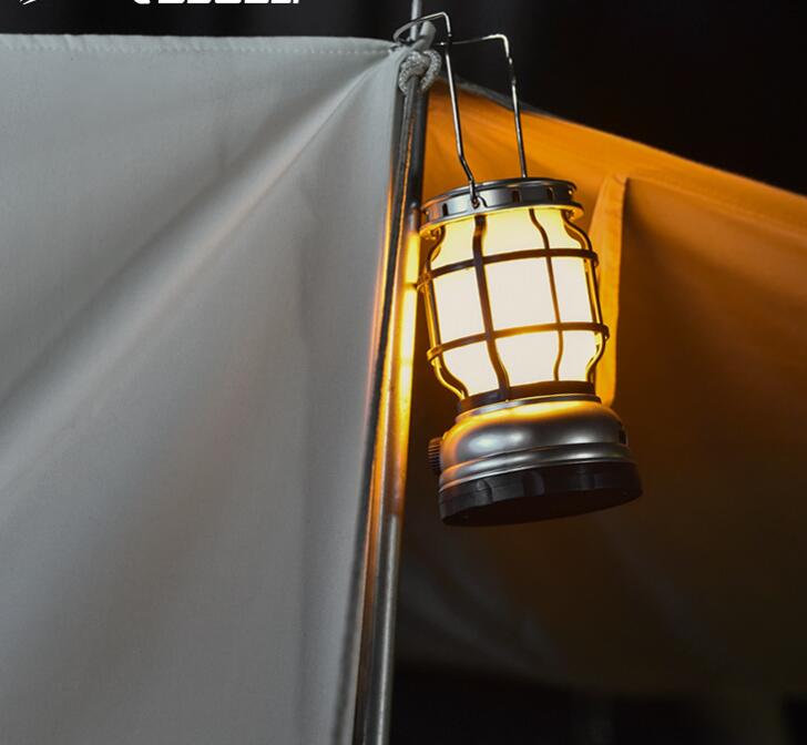戶外露營燈氛圍帳篷燈照明營地燈掛式LED太陽能充電續航野營馬燈【摩可美家】