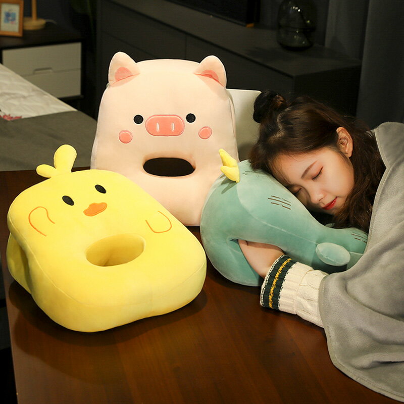 趴睡枕 午睡枕趴睡枕學生辦公室午休趴著桌子女生睡覺神器暖手抱枕男生款【CM3290】