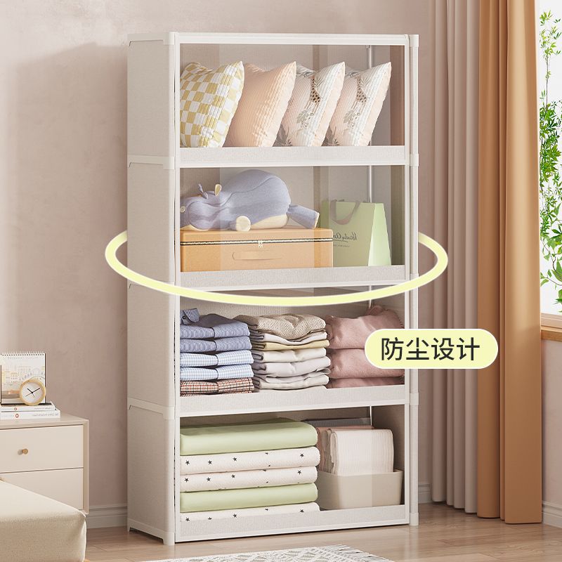 簡易防塵衣櫃家用出租屋儲物櫃多層臥室組裝收納衣櫥 1