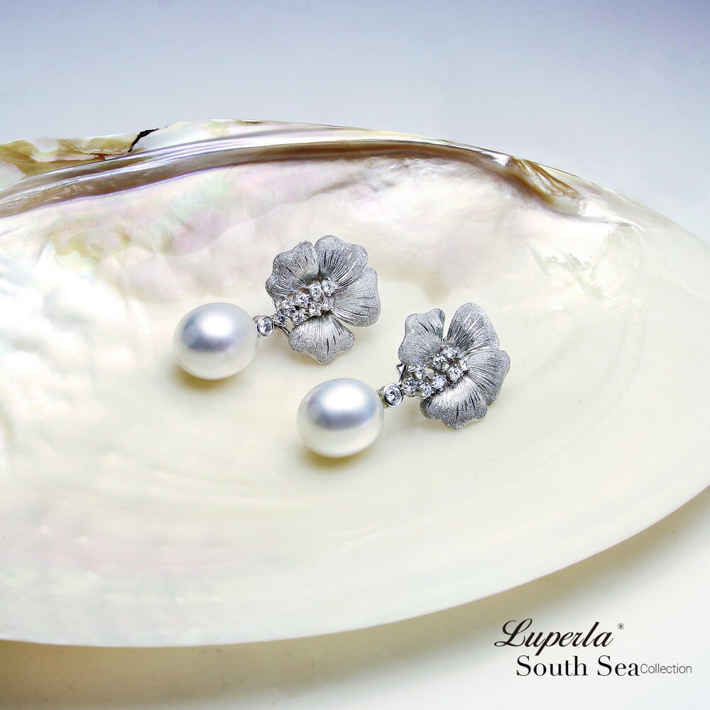 大東山珠寶 天然海水南洋珍珠耳環 麗緻璀璨 18K金真鑽 12MM 2