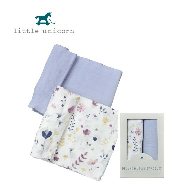 Little Unicorn 竹纖維紗布巾兩入組 精靈花園2★衛立兒生活館★