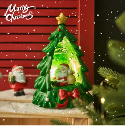 發光聖誕樹裝飾小擺件聖誕節禮物幼兒園兒童小學生平安夜創意禮品 全館免運館