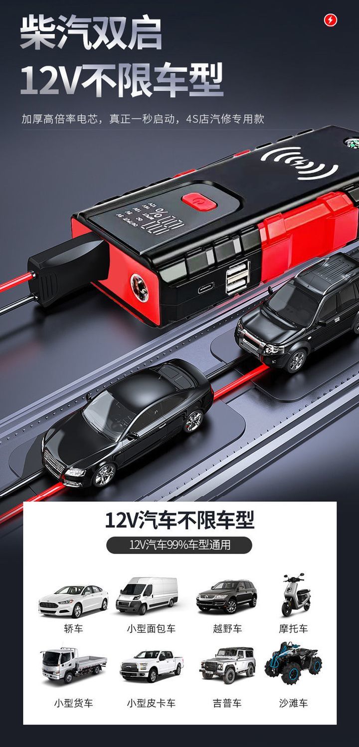 【可開發票】行動救車電源 道路救援電池 電霸 汽車應急啟動電源 12v備用電瓶 車載打火搭 充電寶 多功能汽車緊急電源 5