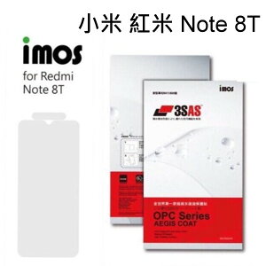 【iMos】3SAS系列保護貼 小米 紅米 Note 8T (6.3吋) 超潑水、防污、抗刮 正面 背面