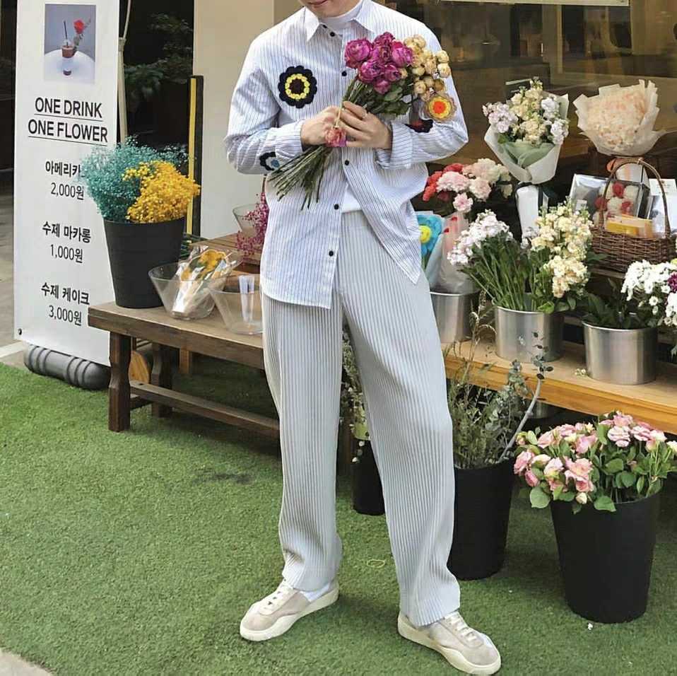 宅家寬鬆直筒休閒褶皺男女一生長褲顯瘦ins超火JF150 JF210神褲