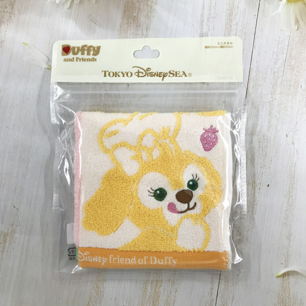 日本東京迪士尼海洋 Duffy and Friends 綿100% 手帕 方巾(廚師狗)｜小鶴日貨