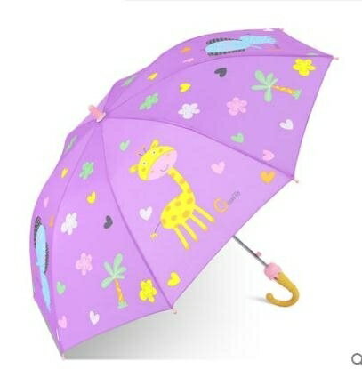雨傘直柄兒童小學生幼兒園可愛安全長柄晴雨兩用遮陽傘男女