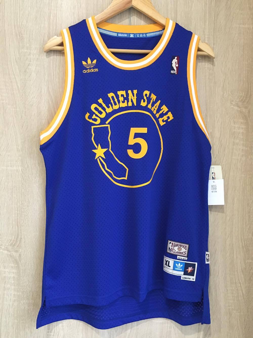 【蟹老闆】Adidas 青年版 球衣 Golden State Warriors 金州勇士 復古 客場 5 Ben Davis 男女可穿