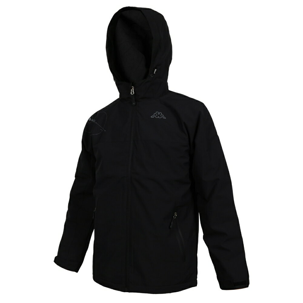 KAPPA 男女平織兩件式防水外套(免運 石墨烯 防潑水 運動 慢跑 上衣「34291BW-005」≡排汗專家≡