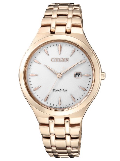 CITIZEN 星辰錶 EW2493-81B 淬鍊風采光動能時尚腕錶/玫瑰金 32mm