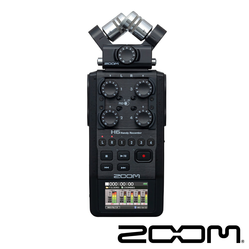 限時★.. ZOOM H6 高音質手持錄音機 可更換麥克風頭 輕巧便攜 正成公司貨 ZMH6/BLK【夏日限時 全館點數5倍送】