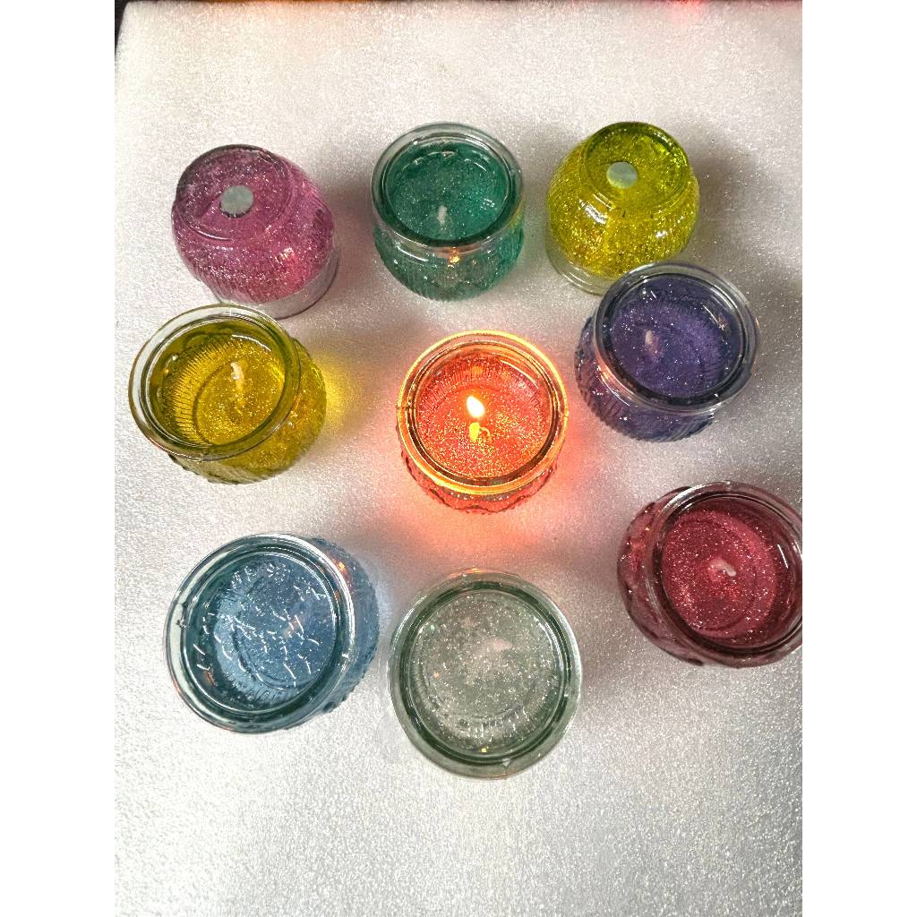 蓮花瓶裝~~水晶蠟燭(添加銀離子)