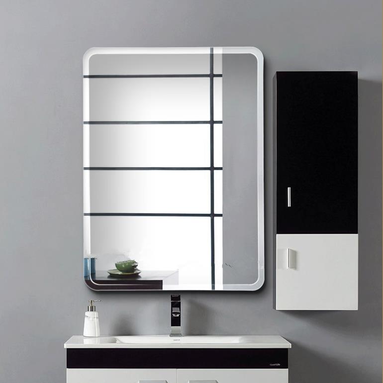 簡約歐式黏貼浴室鏡子無框洗手間衛浴鏡衛生間鏡子壁掛鏡子化妝鏡