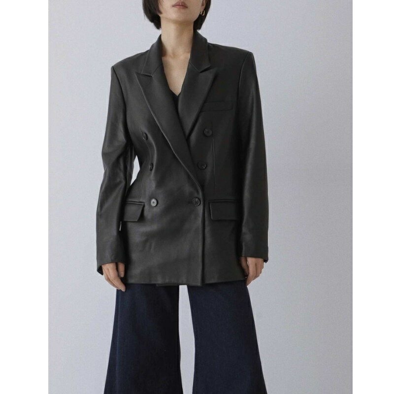 【巴黎精品】皮衣外套真皮夾克-微正式寬鬆真皮風衣女外套a1dp30