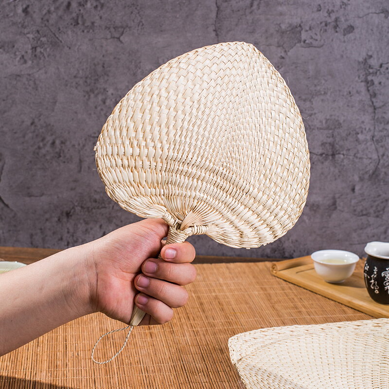 異興粽葉精編大蒲扇夏季納涼神器手工編織寶寶扇手搖扇老式驅蚊扇